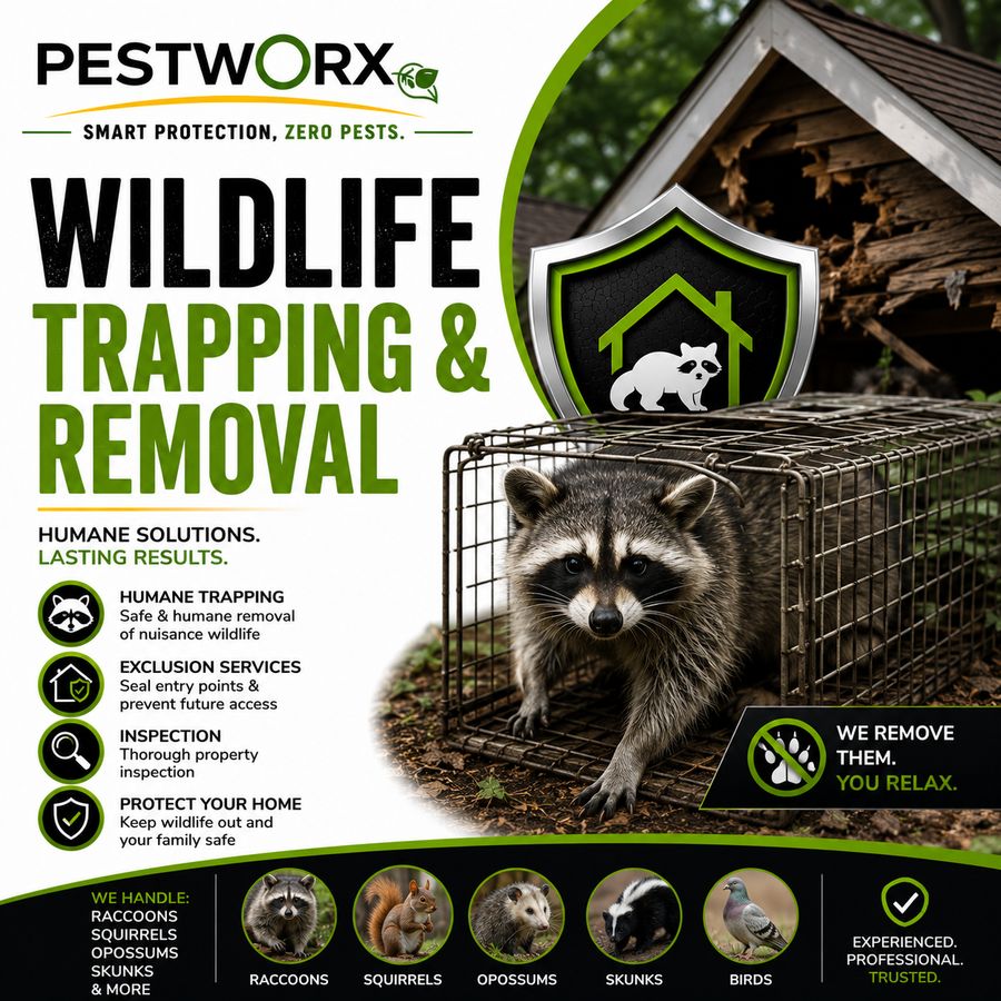 Pestworx Wildlife Trapping & Removal graphic